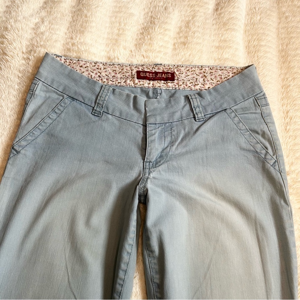 Guess Chino Pants Women’s Light Blue  Slim Straight – Size 29x32 - Picture 3 of 11